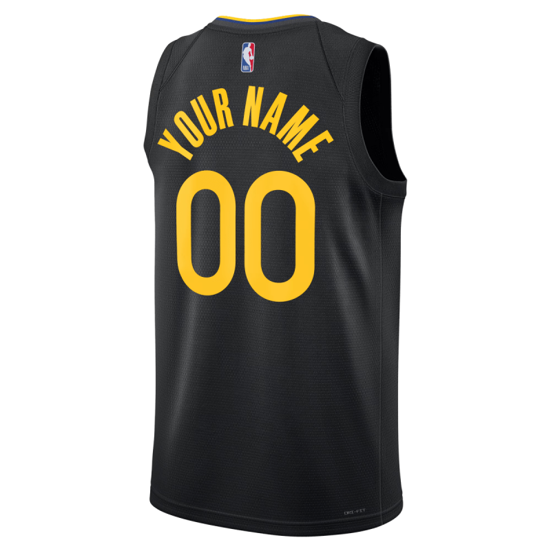 Maillot de déclaration noir personnalisé des Golden State Warriors