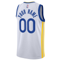 Maillot personnalisé de l'association blanche des Golden State Warriors
