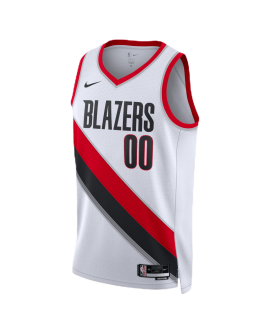 Maillot personnalisé de l'association blanche des Portland Trail Blazers