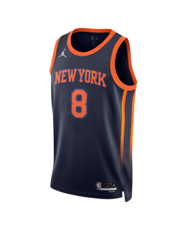 Maillot de déclaration OG Anunoby #8 New York Knicks Navy