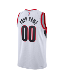 Maillot personnalisé de l'association blanche des Portland Trail Blazers