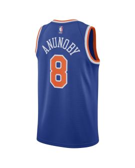 Maillot OG Anunoby #8 New York Knicks Icône Bleue