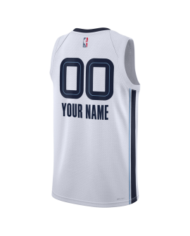 Maillot personnalisé de l'association blanche des Memphis Grizzlies