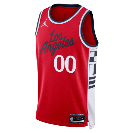 Maillot de déclaration rouge personnalisé des LA Clippers