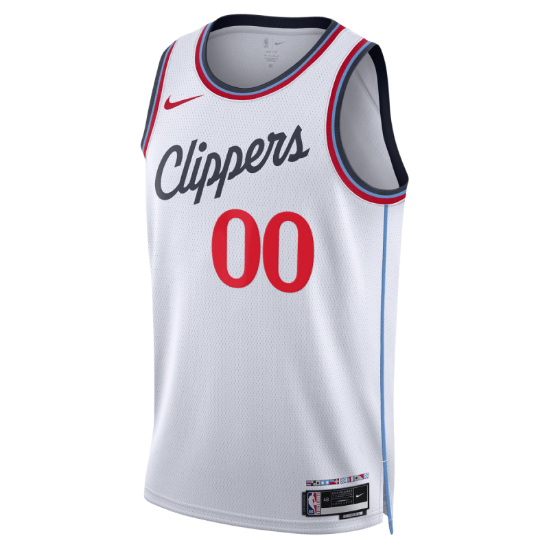 Maillot personnalisé de l'association blanche des LA Clippers