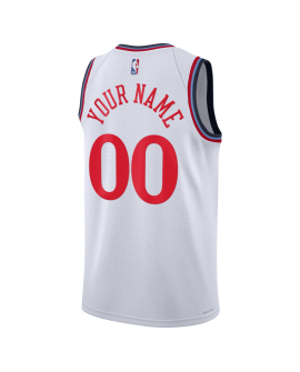Maillot personnalisé de l'association blanche des LA Clippers