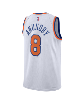 OG Anunoby #8 Maillot de l'association blanche des New York Knicks