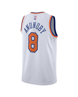 OG Anunoby #8 Maillot de l'association blanche des New York Knicks