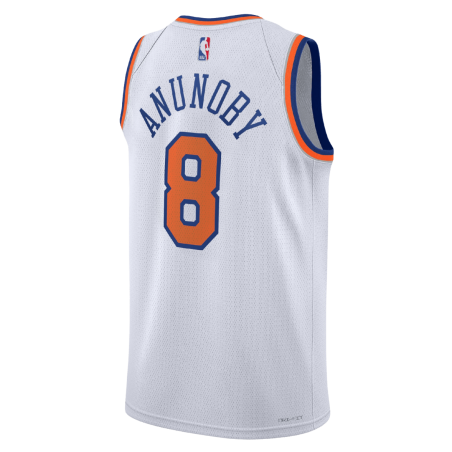 OG Anunoby #8 Maillot de l'association blanche des New York Knicks