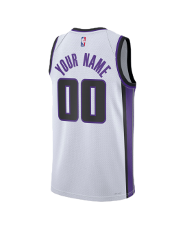 Maillot personnalisé de l'association blanche des Sacramento Kings