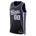 Maillot personnalisé icône noire des Sacramento Kings
