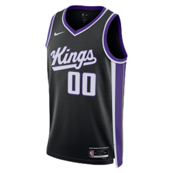 Maillot personnalisé icône noire des Sacramento Kings