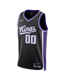 Maillot personnalisé icône noire des Sacramento Kings