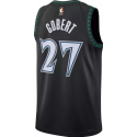Maillot Swingman Nike pour adulte Minnesota Timberwolves Rudy Gobert n° 27 noir Hardwood Classics