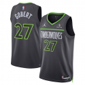 Maillot Swingman Badge Jordan Brand Rudy Gobert noir Minnesota Timberwolves unisexe - Édition Statement