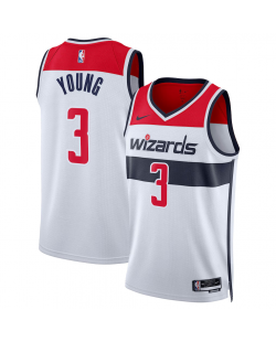 Maillot Swingman Nike blanc unisexe Trae Young des Washington Wizards - Édition Association