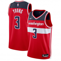 Maillot Swingman Nike rouge unisexe Trae Young des Washington Wizards - Édition Icon