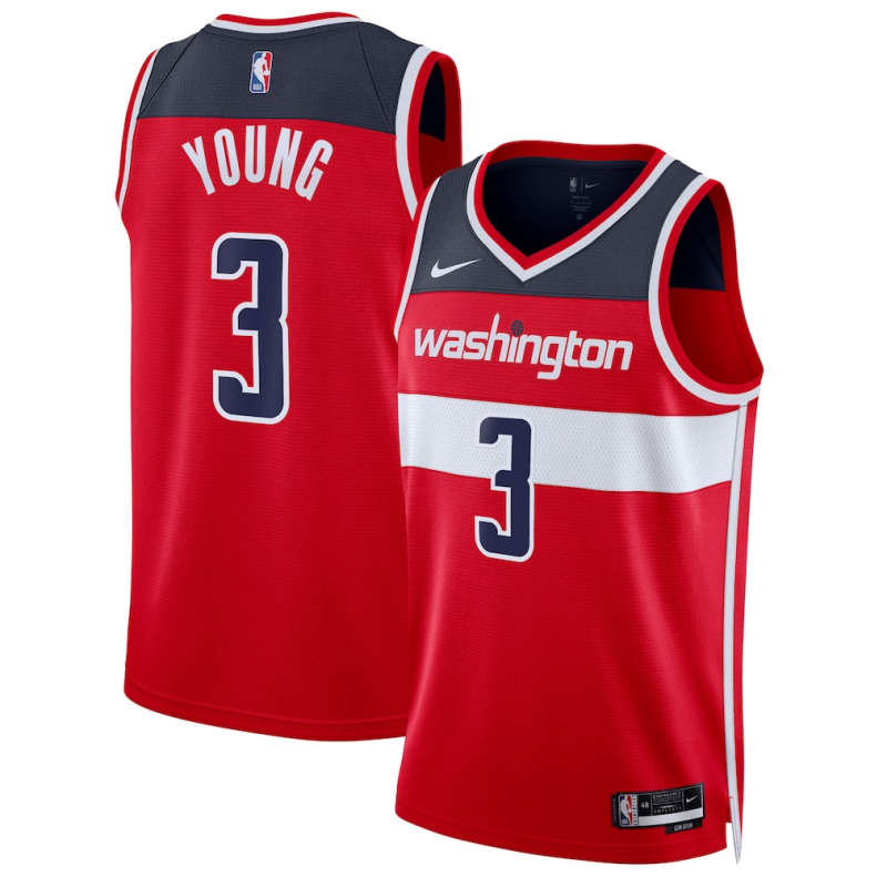 Maillot Swingman Nike rouge unisexe Trae Young des Washington Wizards - Édition Icon