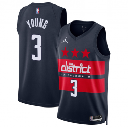 Maillot Swingman unisexe Washington Wizards Trae Young Jordan Brand bleu marine - Édition Statement