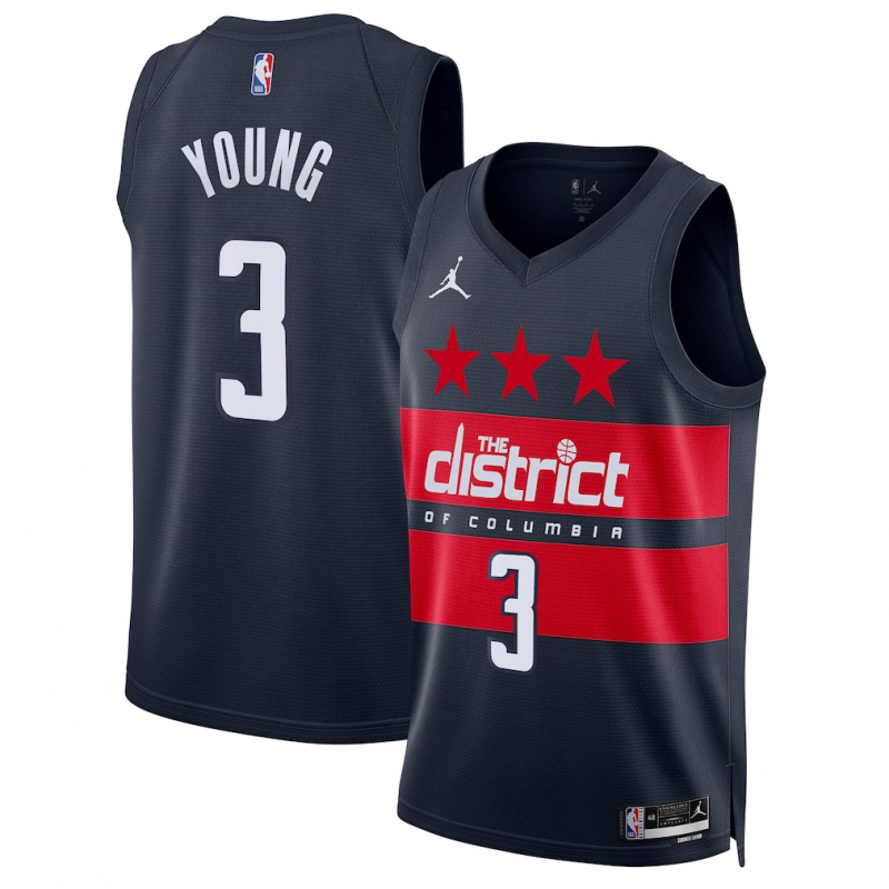 Maillot Swingman unisexe Washington Wizards Trae Young Jordan Brand bleu marine - Édition Statement