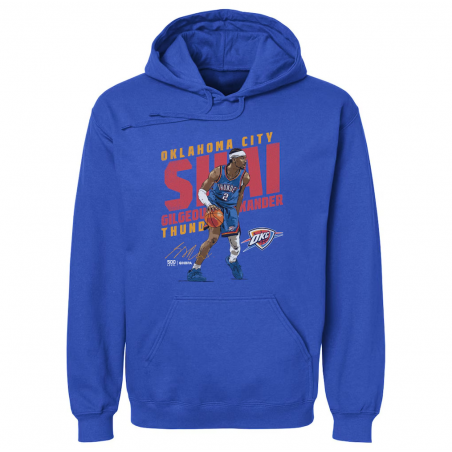 Sweat à capuche bleu dégradé Oklahoma City Thunder Shai Gilgeous-Alexander 500 Level pour homme