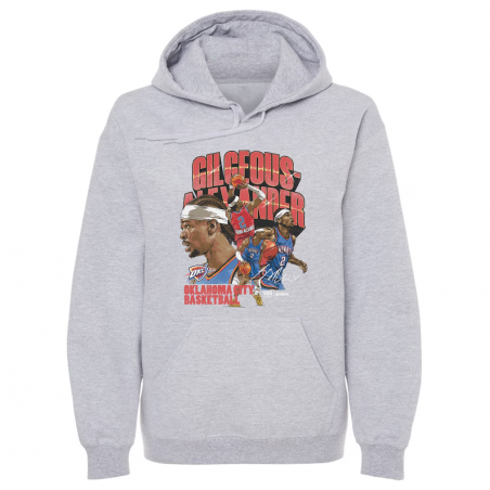 Sweat à capuche gris collage Oklahoma City Thunder Shai Gilgeous-Alexander 500 Level pour homme