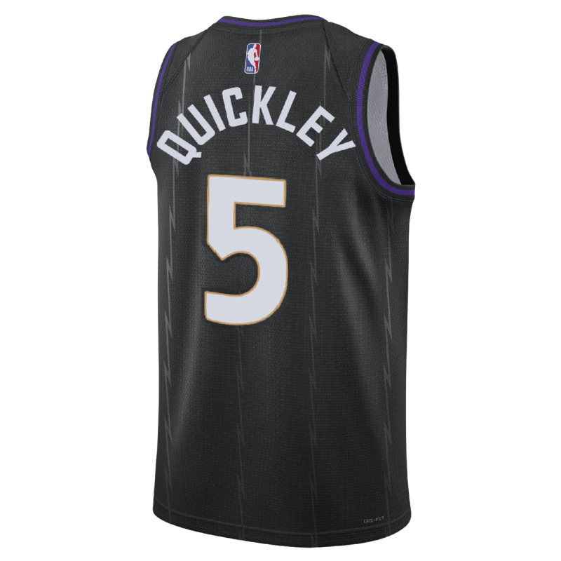 Immanuel Quickley #5 Maillot des Raptors de Toronto édition Black City