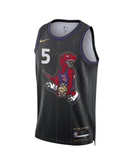 Immanuel Quickley #5 Maillot des Raptors de Toronto édition Black City