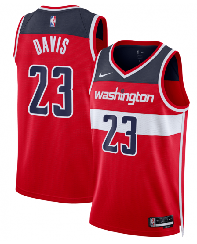 Maillots Swingman Nike rouges unisexes Anthony Davis des Washington Wizards - Édition Icon