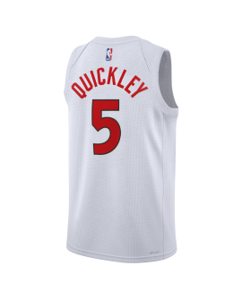 Immanuel Quickley #5 Maillot blanc de l'association des Raptors de Toronto