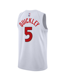 Immanuel Quickley #5 Maillot blanc de l'association des Raptors de Toronto