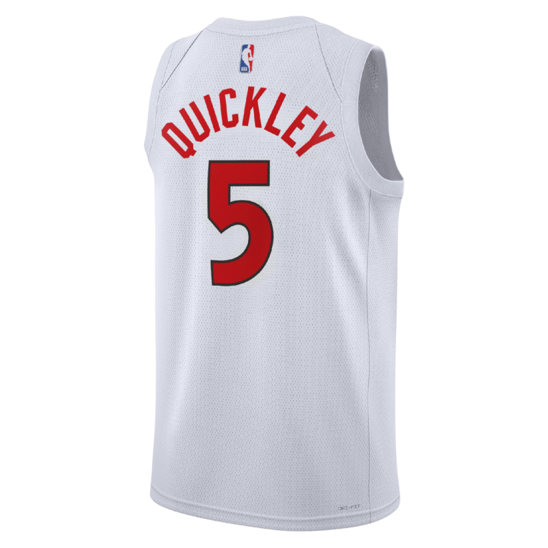 Immanuel Quickley #5 Maillot blanc de l'association des Raptors de Toronto