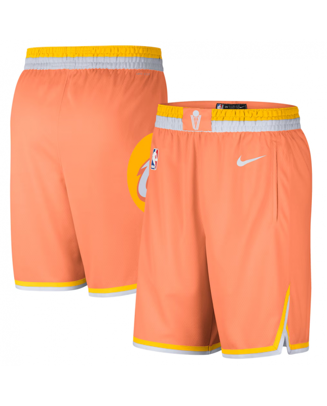 Short Swingman Nike Orange 2025/26 City Edition Remix Dri-FIT pour homme des Cleveland Cavaliers