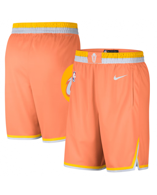 Short Swingman Nike Orange 2025/26 City Edition Remix Dri-FIT pour homme des Cleveland Cavaliers