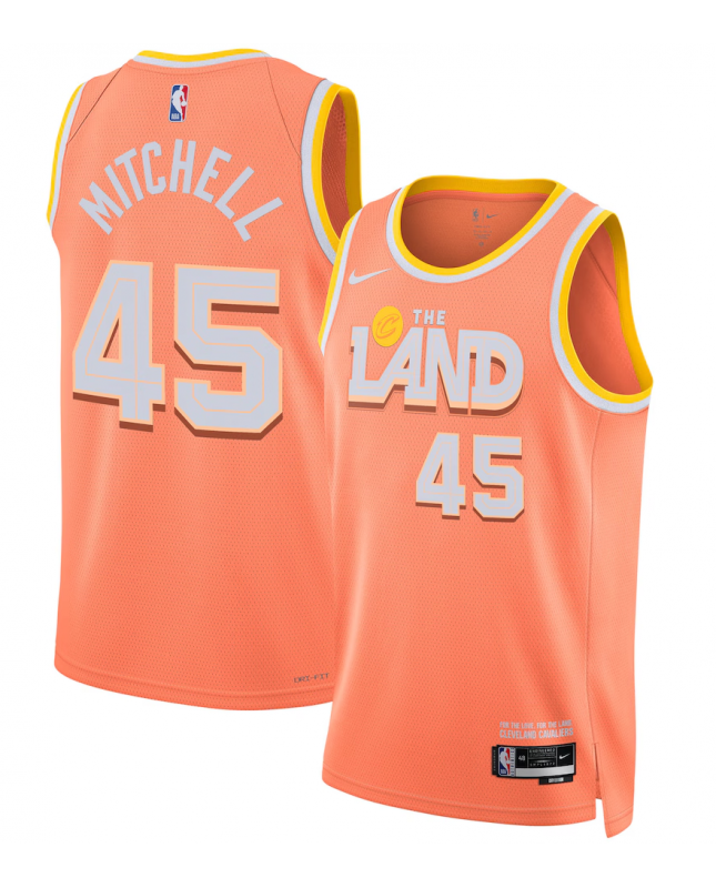 Maillot Swingman Nike orange 2025/26 unisexe Cleveland Cavaliers Donovan Mitchell - Édition City