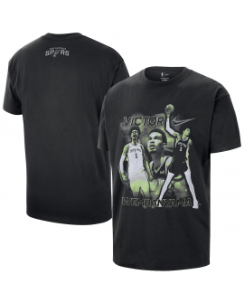 T-shirt athlétique noir Nike Victor Wembanyama des San Antonio Spurs, unisexe