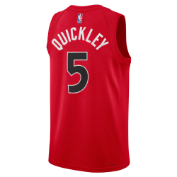 Immanuel Quickley #5 Maillot icône rouge des Raptors de Toronto
