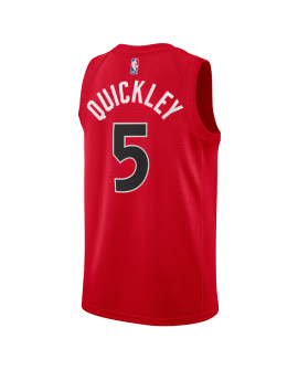 Immanuel Quickley #5 Maillot icône rouge des Raptors de Toronto