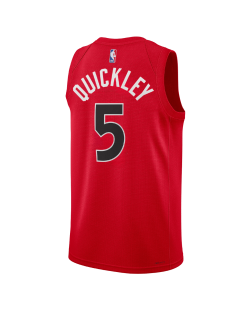 Immanuel Quickley #5 Maillot icône rouge des Raptors de Toronto