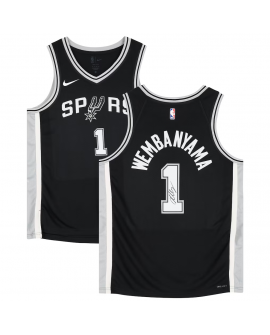 Maillot Nike Icon Swingman authentique et dédicacé par Victor Wembanyama des San Antonio Spurs