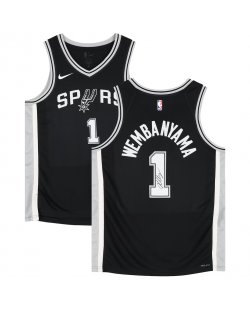 Maillot Nike Icon Swingman authentique et dédicacé par Victor Wembanyama des San Antonio Spurs