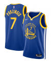 Maillot unisexe des Golden State Warriors avec Kristaps Porziņģis – Nike Royal Swingman – Édition Icon