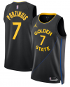 Maillot Swingman unisexe des Golden State Warriors avec Kristaps Porziņģis de Jordan Brand – en noir – « Statement Edition »
