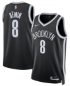Maillot Swingman Nike noir unisexe des Brooklyn Nets - Egor Dëmin - Édition Icon