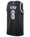 Maillot Swingman Nike noir unisexe des Brooklyn Nets - Egor Dëmin - Édition Icon