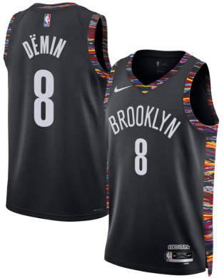 Maillot Swingman unisexe Nike Brooklyn Nets Egor Dëmin noir 2025/26 - Édition City