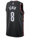 Maillot Swingman unisexe Nike Brooklyn Nets Egor Dëmin noir 2025/26 - Édition City