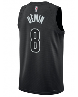 Maillot Swingman unisexe Brooklyn Nets Egor Dëmin Jordan Brand noir - Édition Statement