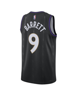 RJ Barrett #9 Maillot des Raptors de Toronto édition Black City