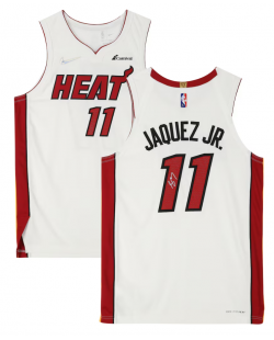 Maillot Nike Association blanc Authentic des Miami Heat, signé par Jaime Jaquez Jr.